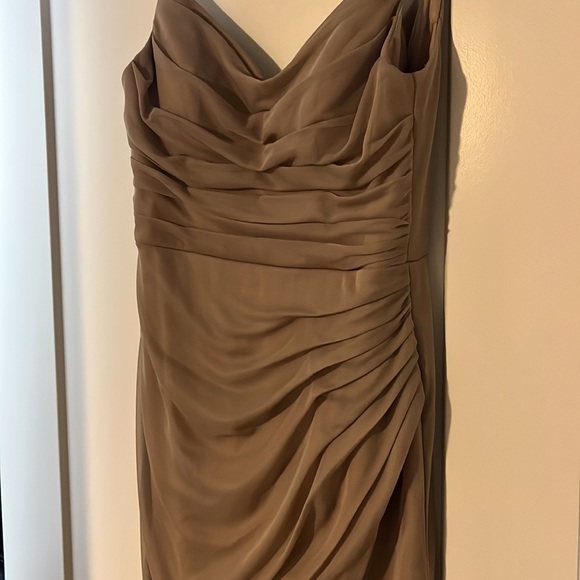 Azazie Deandra Taupe Bridesmaid Dress - Picture 16 of 16